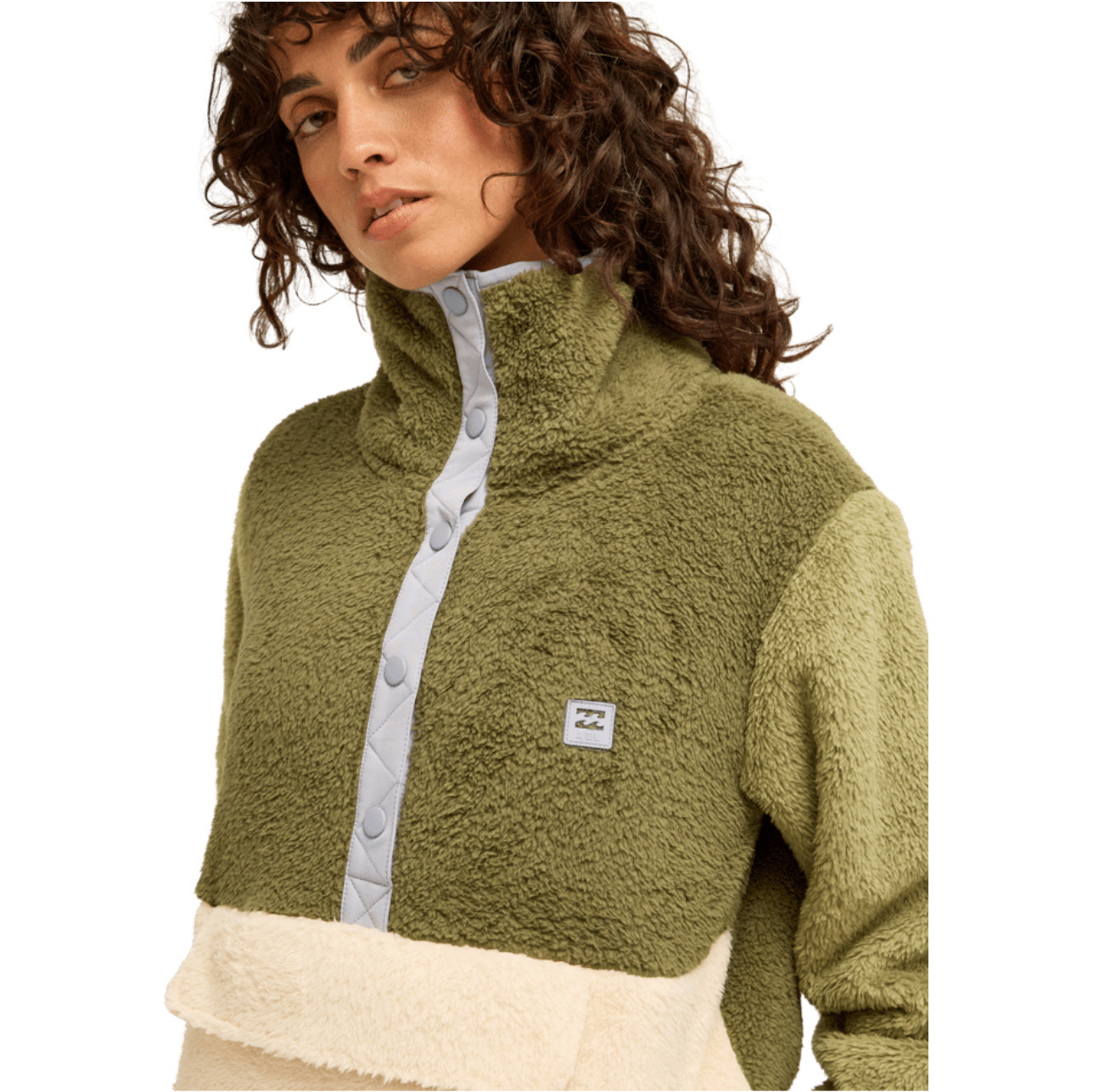 2026 Billabong Womens Switchback Pullover Fleece EBJPF00141 - White Cap